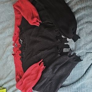 LOT of 2 fashion nova distressed cropped sweaters 3X